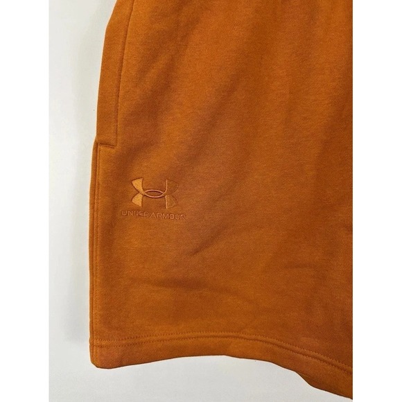 Under Armour Playback Essential Fleece Shorts Men's Size XL Loose Fit Orange NEW - Picture 4 of 8